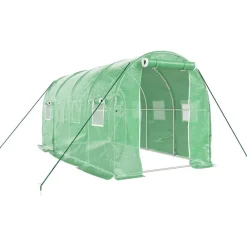 Maison Exclusive Abris De Jardin, Serres Et Rangements | - Serre avec cadre en acier vert 8 m² 4x2x2 m