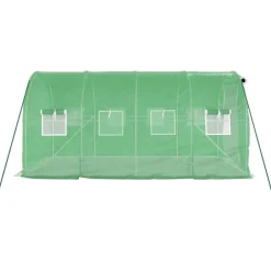 Maison Exclusive Abris De Jardin, Serres Et Rangements | - Serre avec cadre en acier vert 8 m² 4x2x2 m