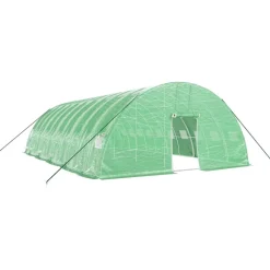 Maison Exclusive Abris De Jardin, Serres Et Rangements | - Serre avec cadre en acier vert 60 m² 10x6x2,85 m