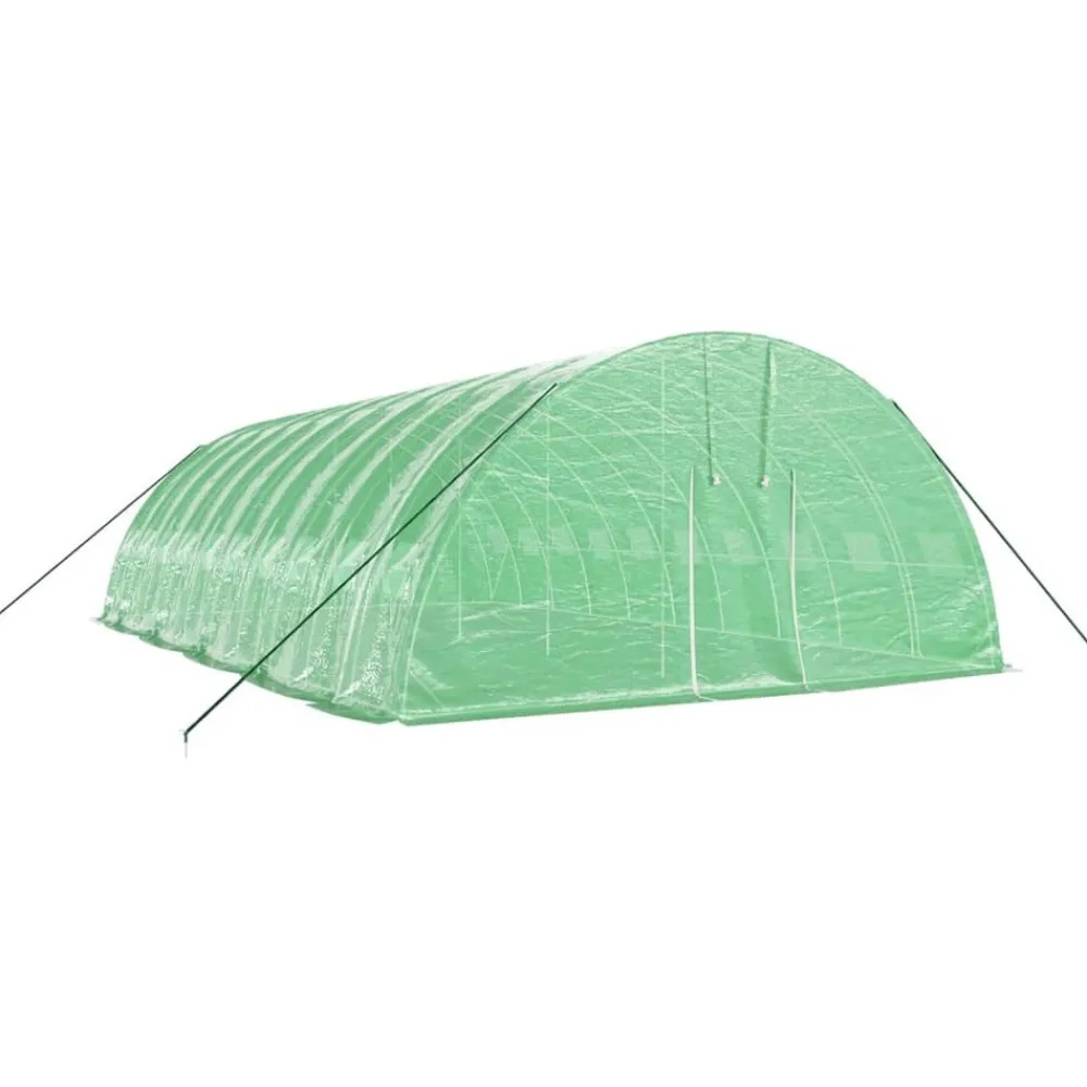 Maison Exclusive Abris De Jardin, Serres Et Rangements | - Serre avec cadre en acier vert 60 m² 10x6x2,85 m