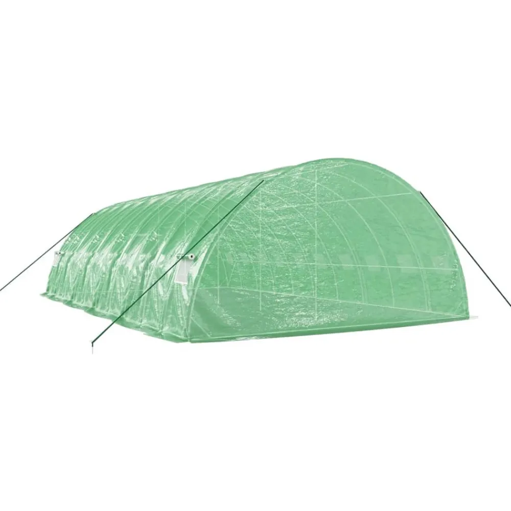 Maison Exclusive Abris De Jardin, Serres Et Rangements | - Serre avec cadre en acier vert 60 m² 10x6x2,85 m