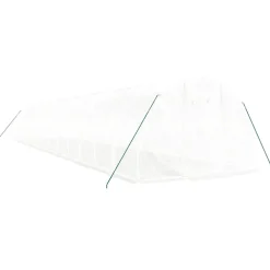 Maison Exclusive Abris De Jardin, Serres Et Rangements | - Serre avec cadre en acier blanc 42 m² 14x3x2 m