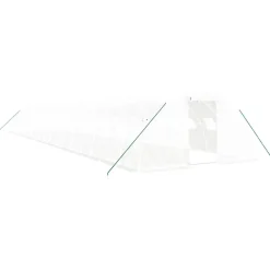 Maison Exclusive Abris De Jardin, Serres Et Rangements | - Serre avec cadre en acier blanc 80 m² 20x4x2 m