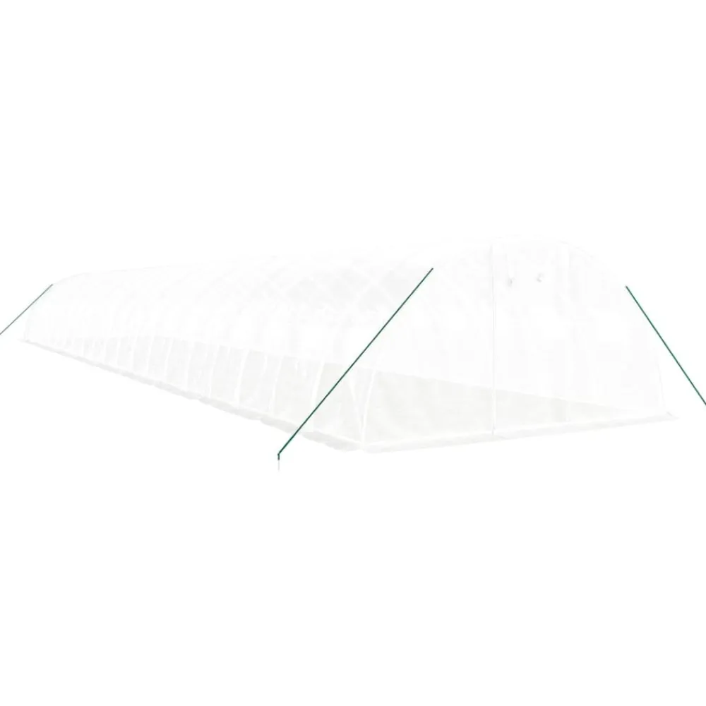 Maison Exclusive Abris De Jardin, Serres Et Rangements | - Serre avec cadre en acier blanc 80 m² 20x4x2 m