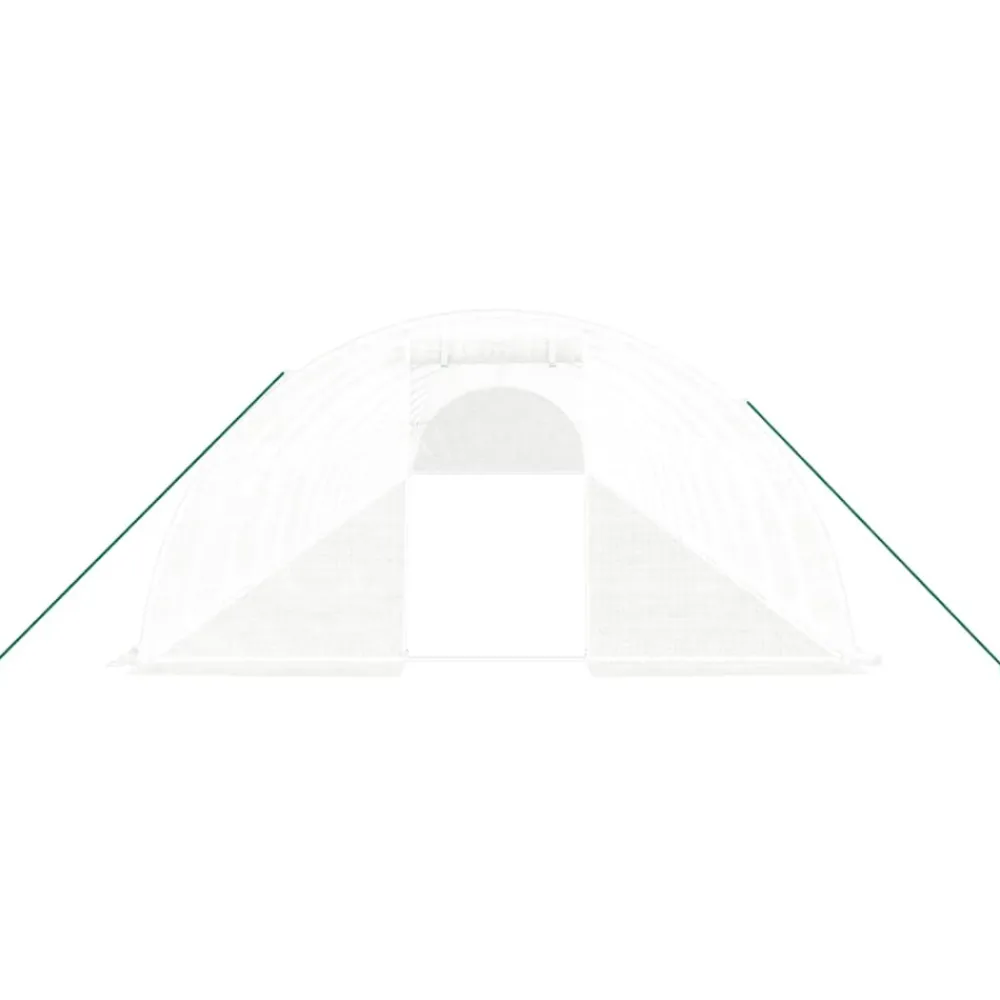 Maison Exclusive Abris De Jardin, Serres Et Rangements | - Serre avec cadre en acier blanc 80 m² 20x4x2 m