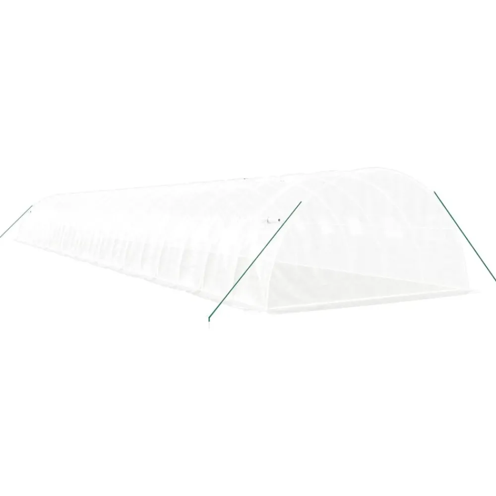 Maison Exclusive Abris De Jardin, Serres Et Rangements | - Serre avec cadre en acier blanc 80 m² 20x4x2 m