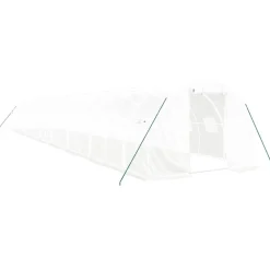 Maison Exclusive Abris De Jardin, Serres Et Rangements | - Serre avec cadre en acier blanc 54 m² 18x3x2 m