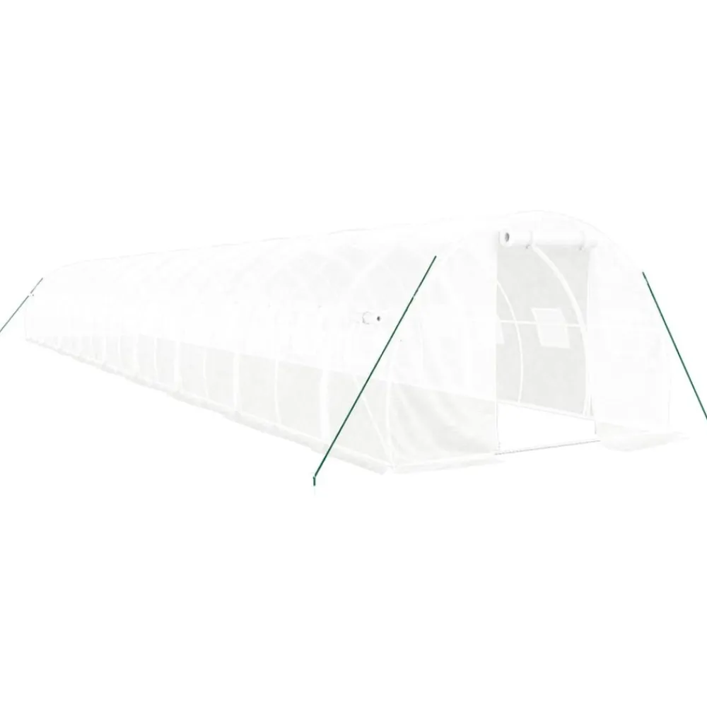 Maison Exclusive Abris De Jardin, Serres Et Rangements | - Serre avec cadre en acier blanc 54 m² 18x3x2 m