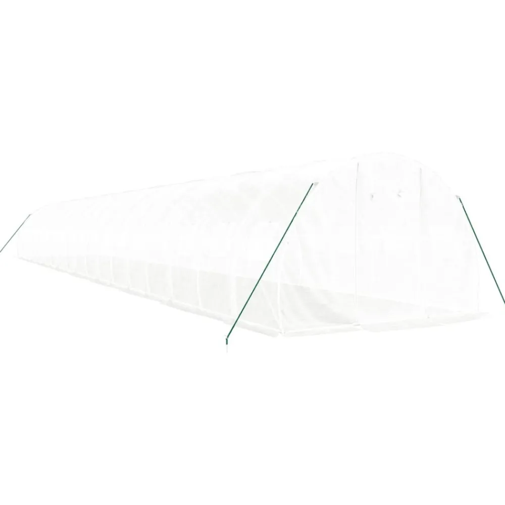 Maison Exclusive Abris De Jardin, Serres Et Rangements | - Serre avec cadre en acier blanc 54 m² 18x3x2 m
