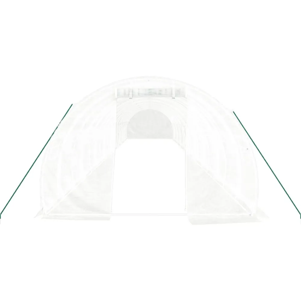 Maison Exclusive Abris De Jardin, Serres Et Rangements | - Serre avec cadre en acier blanc 54 m² 18x3x2 m