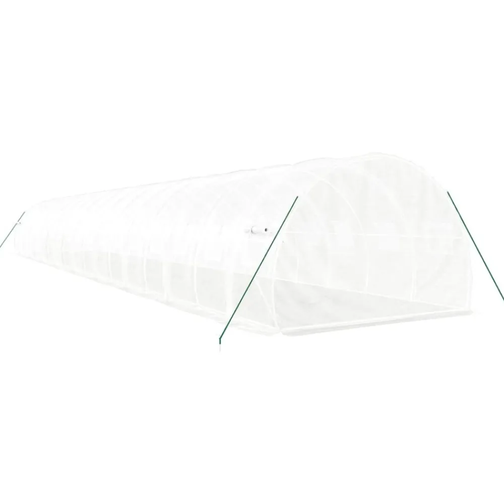 Maison Exclusive Abris De Jardin, Serres Et Rangements | - Serre avec cadre en acier blanc 54 m² 18x3x2 m