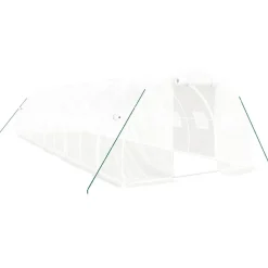 Maison Exclusive Abris De Jardin, Serres Et Rangements | - Serre avec cadre en acier blanc 30 m² 10x3x2 m