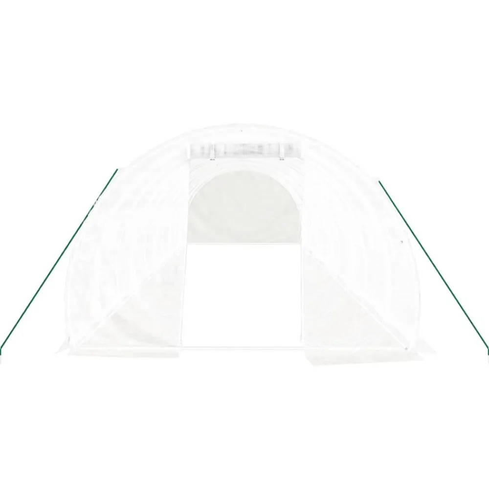 Maison Exclusive Abris De Jardin, Serres Et Rangements | - Serre avec cadre en acier blanc 30 m² 10x3x2 m