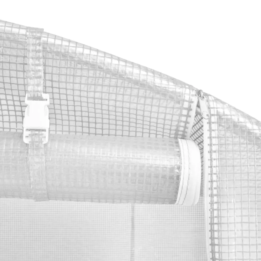 Maison Exclusive Abris De Jardin, Serres Et Rangements | - Serre avec cadre en acier blanc 30 m² 10x3x2 m
