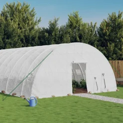 Maison Exclusive Abris De Jardin, Serres Et Rangements | - Serre avec cadre en acier blanc 48 m² 8x6x2,85 m
