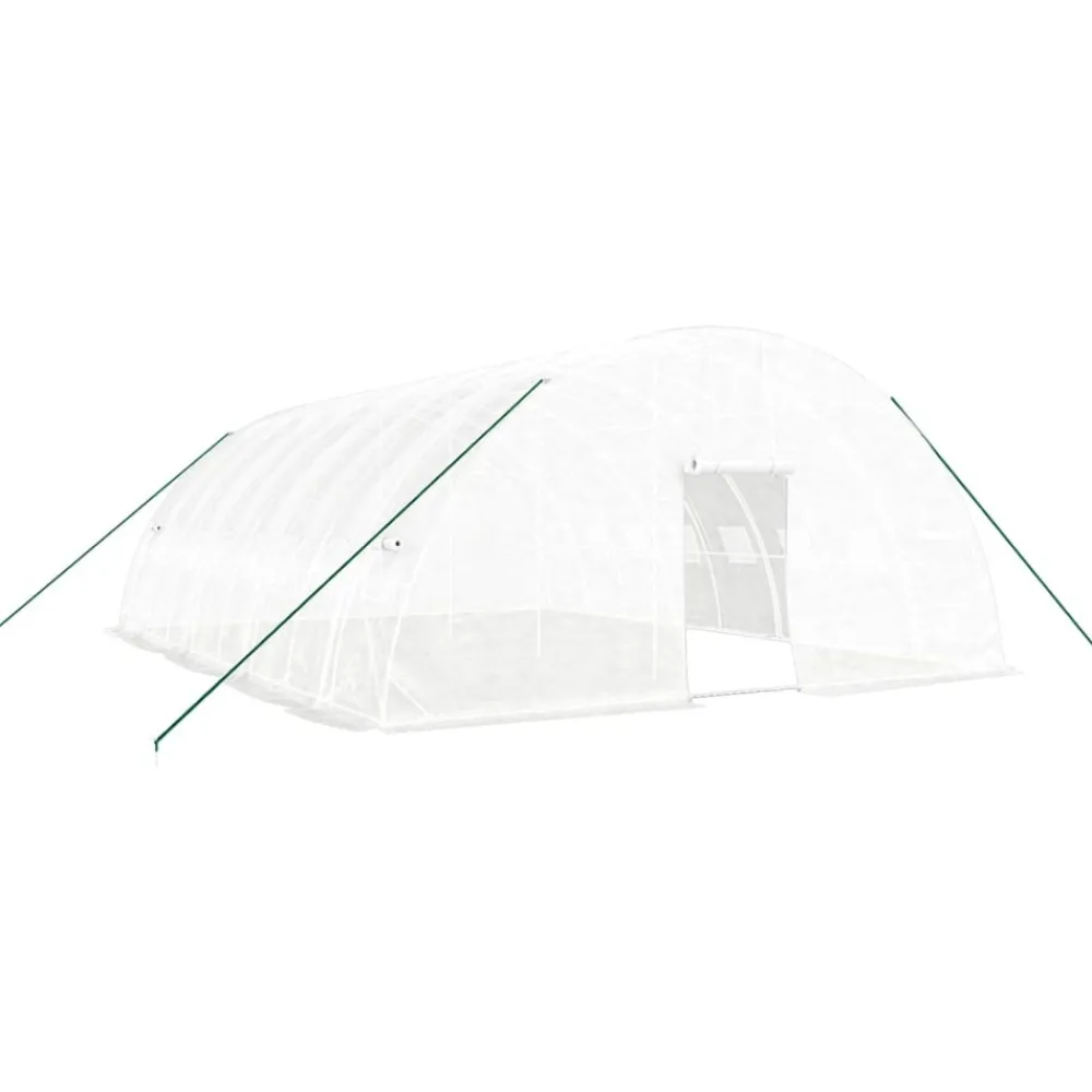 Maison Exclusive Abris De Jardin, Serres Et Rangements | - Serre avec cadre en acier blanc 48 m² 8x6x2,85 m