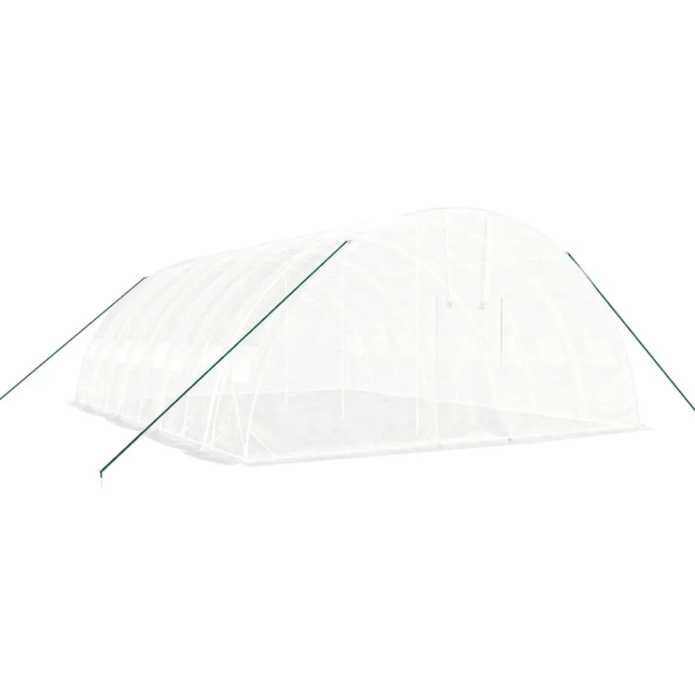 Maison Exclusive Abris De Jardin, Serres Et Rangements | - Serre avec cadre en acier blanc 48 m² 8x6x2,85 m