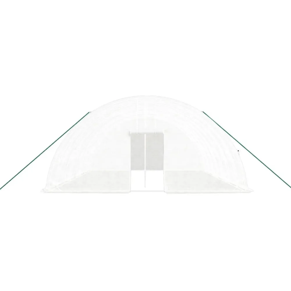Maison Exclusive Abris De Jardin, Serres Et Rangements | - Serre avec cadre en acier blanc 48 m² 8x6x2,85 m