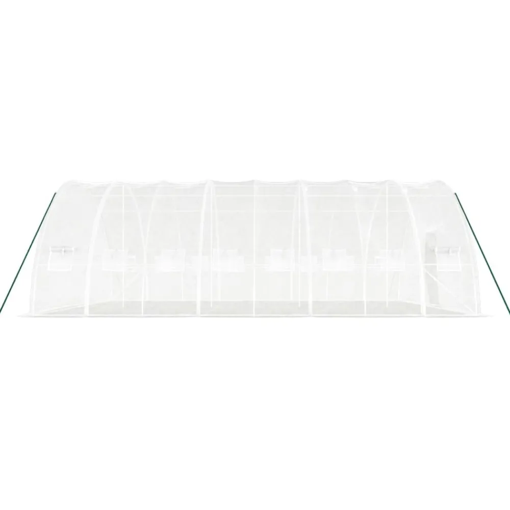 Maison Exclusive Abris De Jardin, Serres Et Rangements | - Serre avec cadre en acier blanc 48 m² 8x6x2,85 m