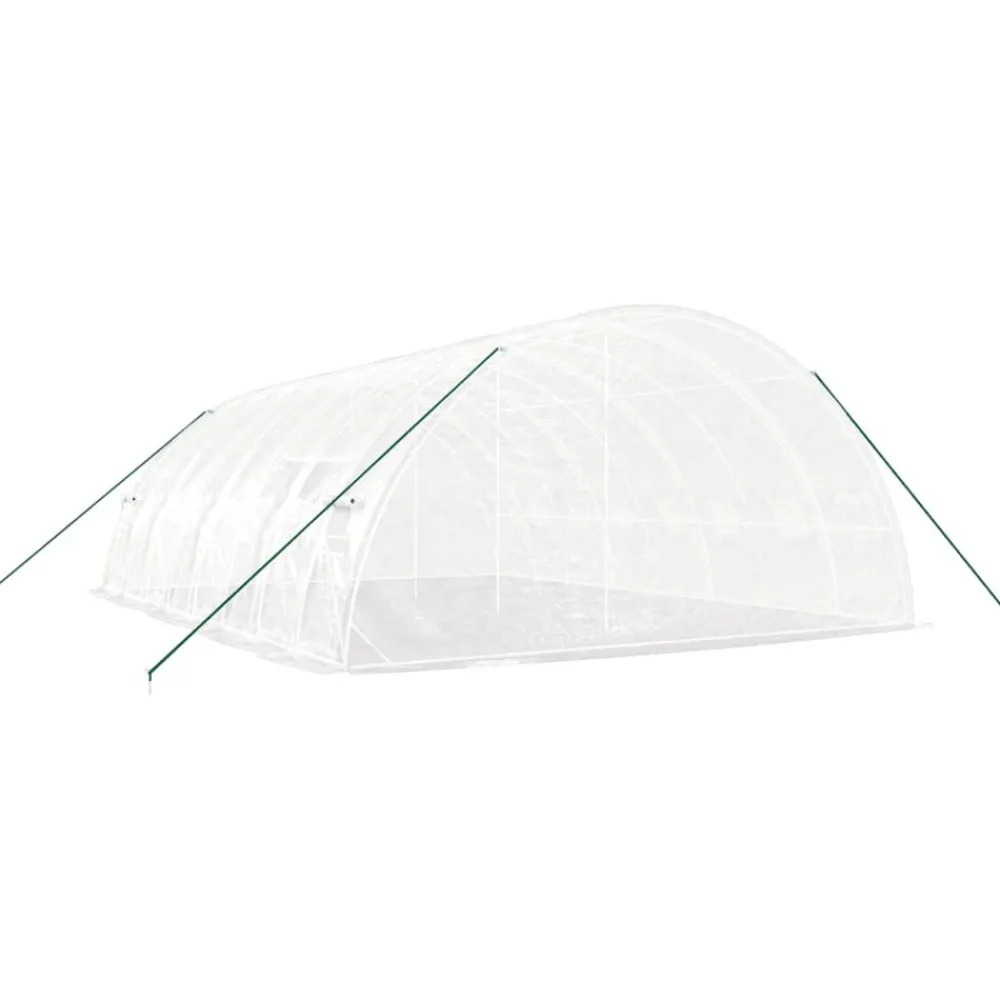 Maison Exclusive Abris De Jardin, Serres Et Rangements | - Serre avec cadre en acier blanc 48 m² 8x6x2,85 m