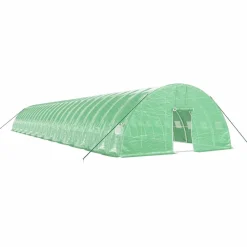 Maison Exclusive Abris De Jardin, Serres Et Rangements | - Serre avec cadre en acier vert 144 m² 24x6x2,85 m