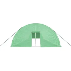 Maison Exclusive Abris De Jardin, Serres Et Rangements | - Serre avec cadre en acier vert 144 m² 24x6x2,85 m