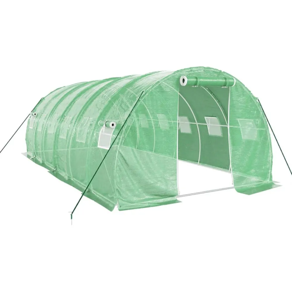 Maison Exclusive Abris De Jardin, Serres Et Rangements | - Serre avec cadre en acier vert 18 m² 6x3x2 m
