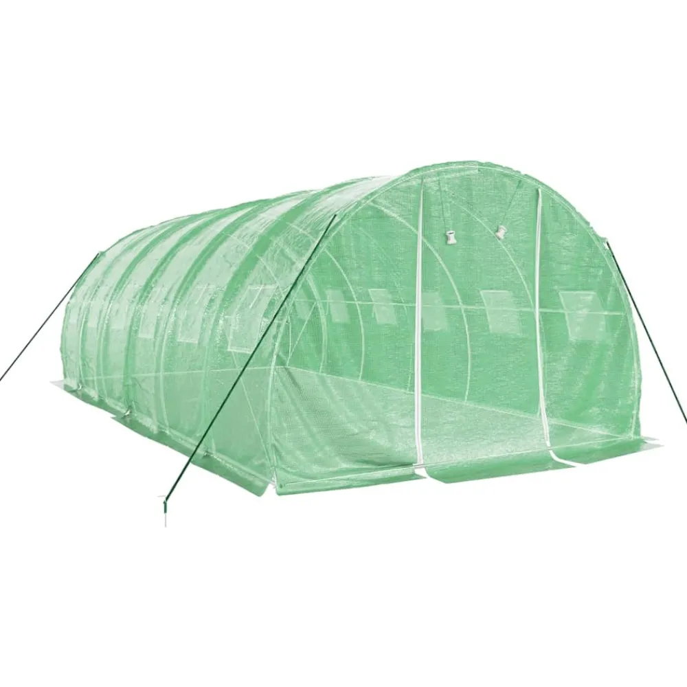 Maison Exclusive Abris De Jardin, Serres Et Rangements | - Serre avec cadre en acier vert 18 m² 6x3x2 m