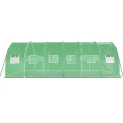 Maison Exclusive Abris De Jardin, Serres Et Rangements | - Serre avec cadre en acier vert 18 m² 6x3x2 m