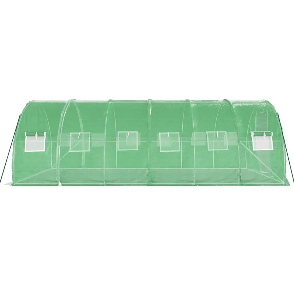 Maison Exclusive Abris De Jardin, Serres Et Rangements | - Serre avec cadre en acier vert 18 m² 6x3x2 m