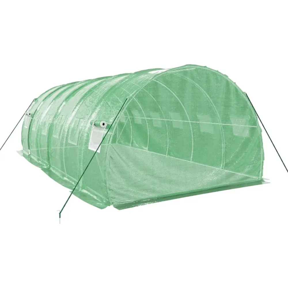 Maison Exclusive Abris De Jardin, Serres Et Rangements | - Serre avec cadre en acier vert 18 m² 6x3x2 m