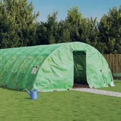Maison Exclusive Abris De Jardin, Serres Et Rangements | - Serre avec cadre en acier vert 80 m² 16x5x2,3 m