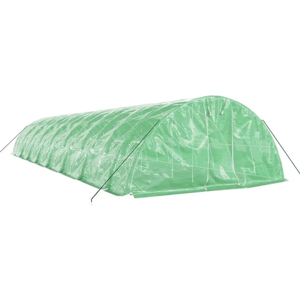 Maison Exclusive Abris De Jardin, Serres Et Rangements | - Serre avec cadre en acier vert 80 m² 16x5x2,3 m