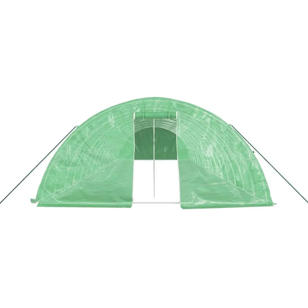 Maison Exclusive Abris De Jardin, Serres Et Rangements | - Serre avec cadre en acier vert 80 m² 16x5x2,3 m