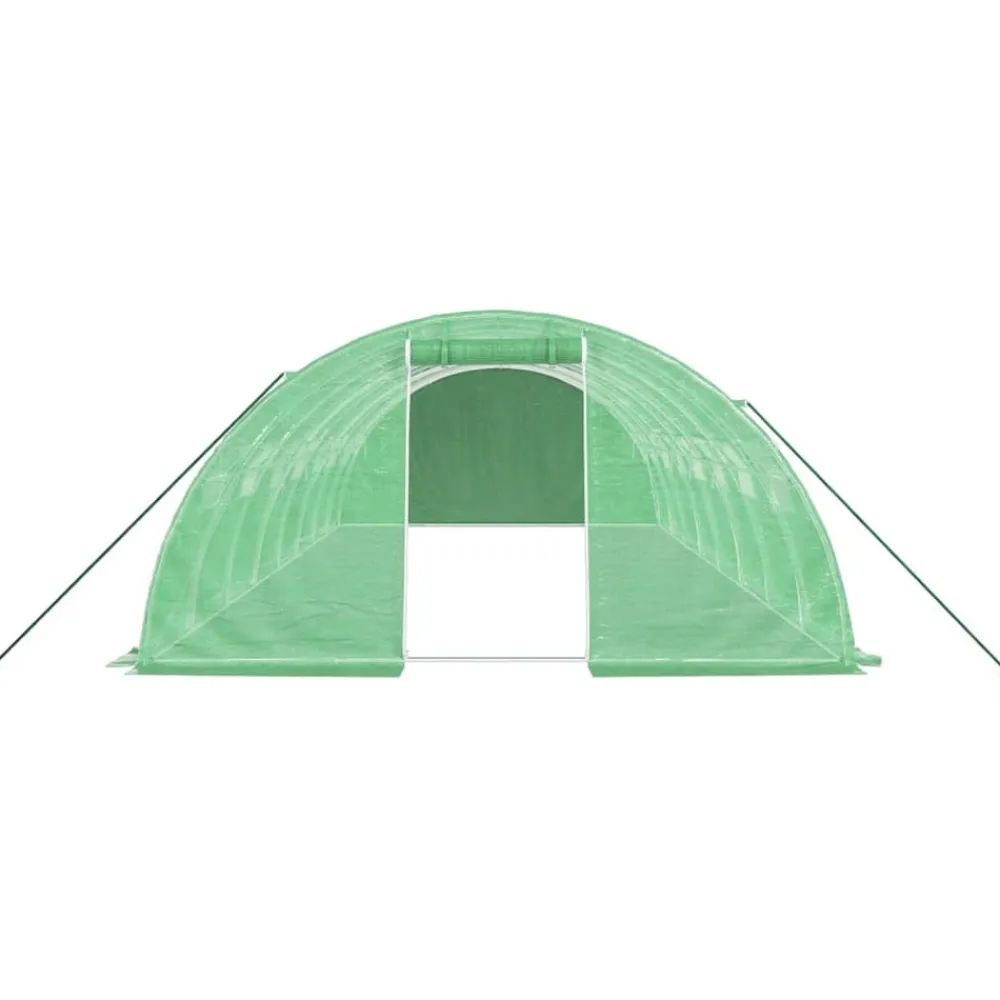 Maison Exclusive Abris De Jardin, Serres Et Rangements | - Serre avec cadre en acier vert 32 m² 8x4x2 m