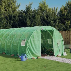 Maison Exclusive Abris De Jardin, Serres Et Rangements | - Serre avec cadre en acier vert 30 m² 10x3x2 m