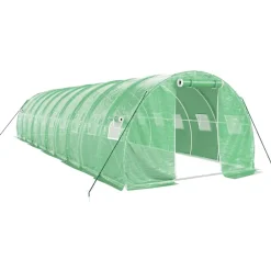 Maison Exclusive Abris De Jardin, Serres Et Rangements | - Serre avec cadre en acier vert 30 m² 10x3x2 m