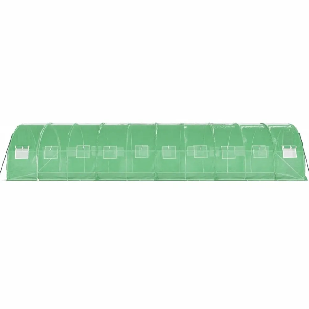 Maison Exclusive Abris De Jardin, Serres Et Rangements | - Serre avec cadre en acier vert 30 m² 10x3x2 m