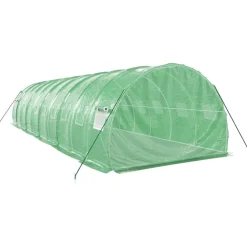 Maison Exclusive Abris De Jardin, Serres Et Rangements | - Serre avec cadre en acier vert 30 m² 10x3x2 m