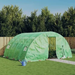 Maison Exclusive Abris De Jardin, Serres Et Rangements | - Serre avec cadre en acier vert 20 m² 5x4x2,3 m
