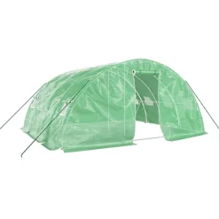 Maison Exclusive Abris De Jardin, Serres Et Rangements | - Serre avec cadre en acier vert 20 m² 5x4x2,3 m