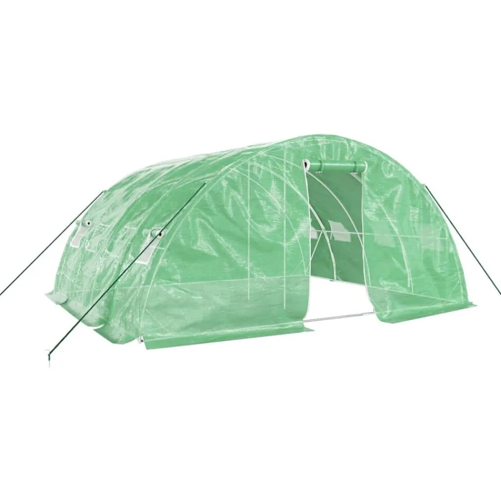 Maison Exclusive Abris De Jardin, Serres Et Rangements | - Serre avec cadre en acier vert 20 m² 5x4x2,3 m