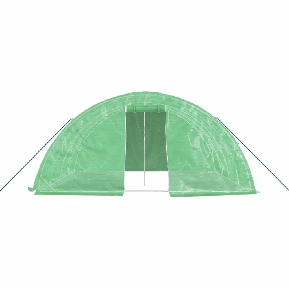 Maison Exclusive Abris De Jardin, Serres Et Rangements | - Serre avec cadre en acier vert 20 m² 5x4x2,3 m