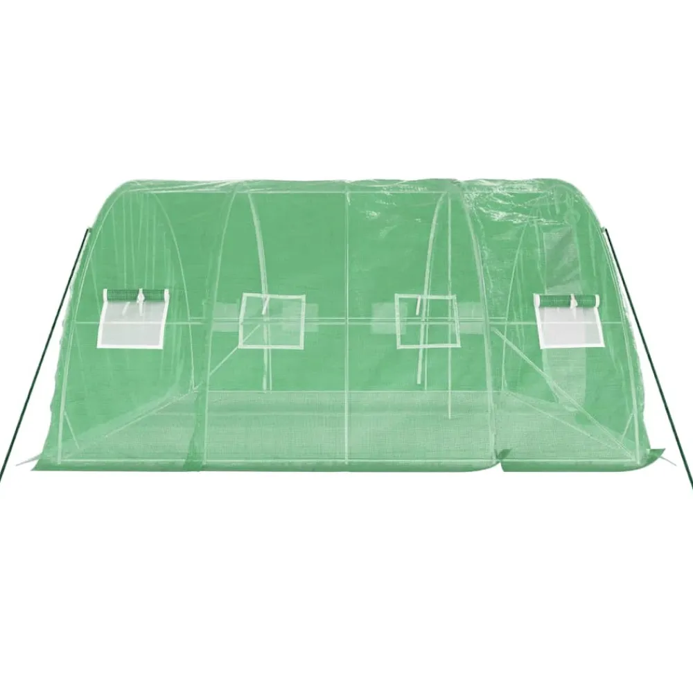 Maison Exclusive Abris De Jardin, Serres Et Rangements | - Serre avec cadre en acier vert 20 m² 5x4x2,3 m
