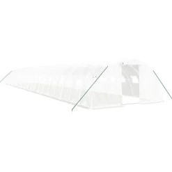 Maison Exclusive Abris De Jardin, Serres Et Rangements | - Serre avec cadre en acier blanc 88 m² 22x4x2 m
