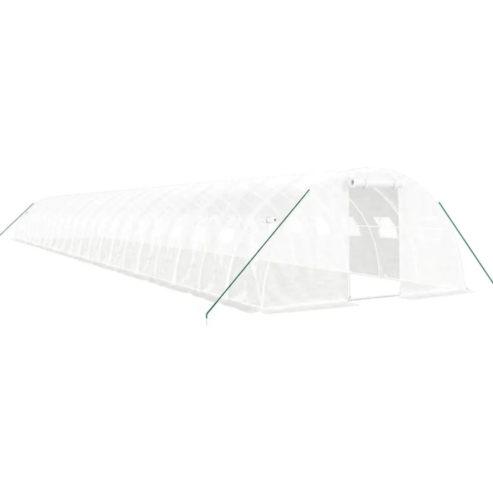 Maison Exclusive Abris De Jardin, Serres Et Rangements | - Serre avec cadre en acier blanc 88 m² 22x4x2 m