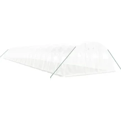 Maison Exclusive Abris De Jardin, Serres Et Rangements | - Serre avec cadre en acier blanc 88 m² 22x4x2 m