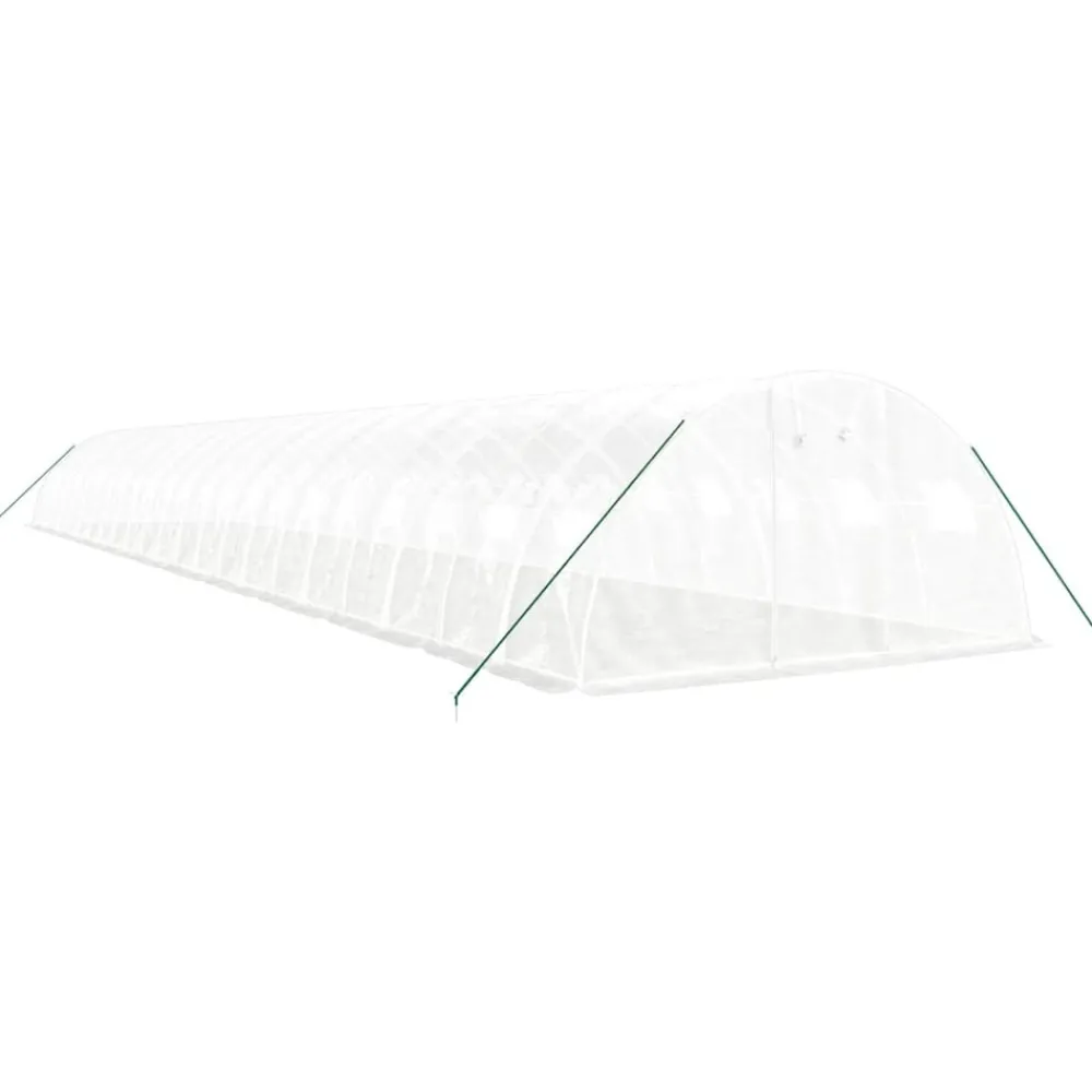 Maison Exclusive Abris De Jardin, Serres Et Rangements | - Serre avec cadre en acier blanc 88 m² 22x4x2 m
