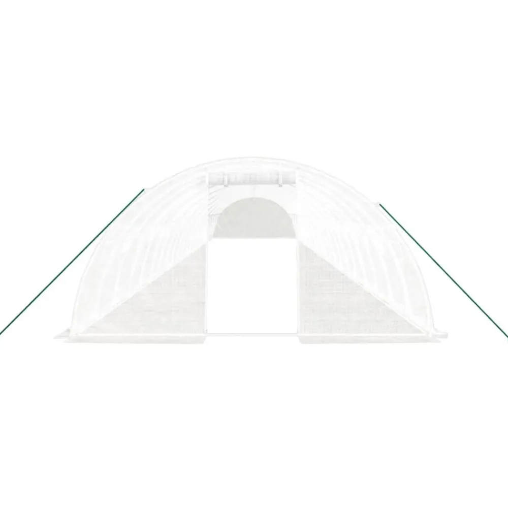Maison Exclusive Abris De Jardin, Serres Et Rangements | - Serre avec cadre en acier blanc 88 m² 22x4x2 m