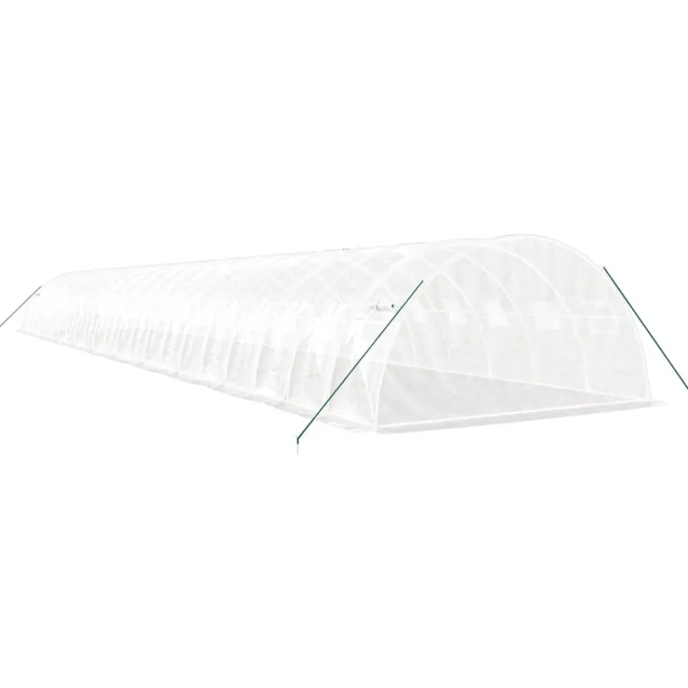 Maison Exclusive Abris De Jardin, Serres Et Rangements | - Serre avec cadre en acier blanc 88 m² 22x4x2 m